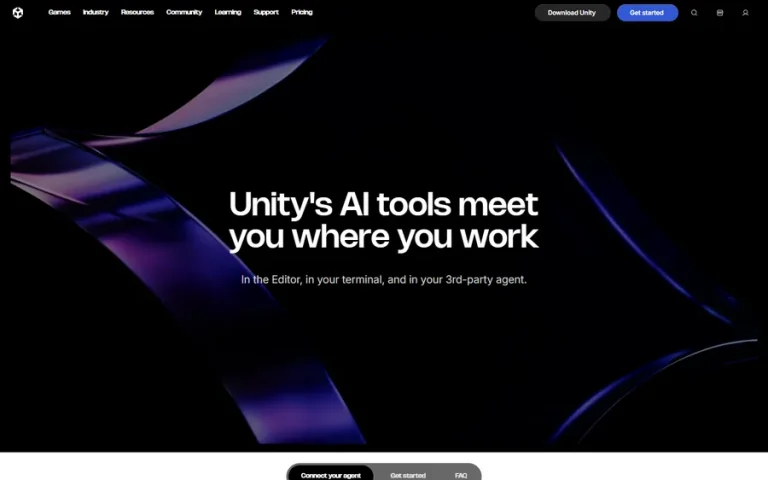 Unity AI homepage